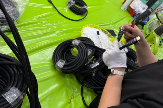 HDMI Cables Ready For Shipment: Final Quality Inspection And Packaging At Our...