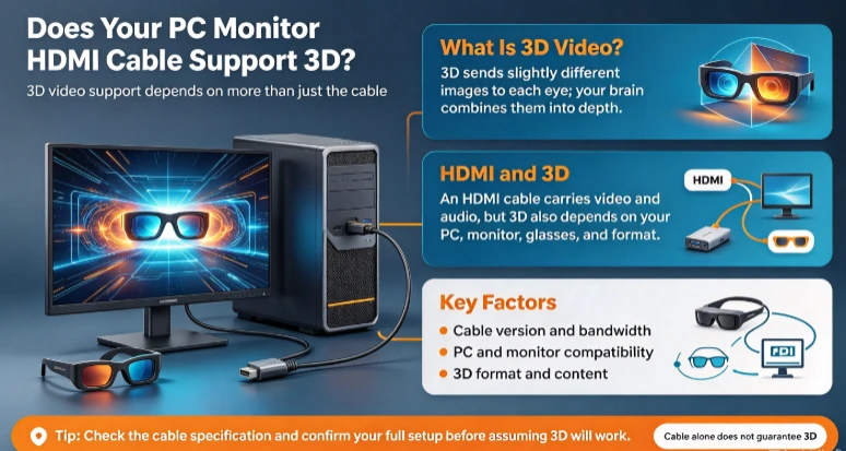 Do PC monitor HDMI cables support 3D video? Do PC monitor HDMI cables support 3D video?